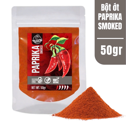 Bột Ớt Paprika Xông Khói Cao Cấp Paprika Smoke, Túi Zip 50gr