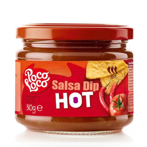 Sốt Salsa Cay POCO LOCO Salsa Dip Hot, Hộp Thuỷ Tinh 310g