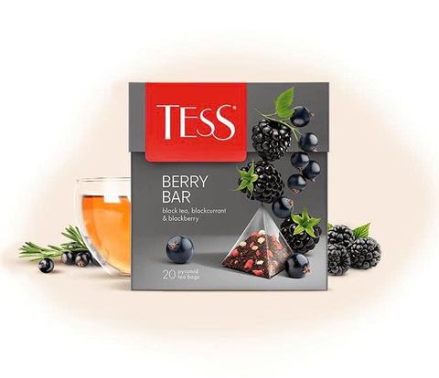 Trà Hoa Trái Cây Thảo Mộc Berry Bar Tess Herbal Infusion, Hộp 20 Túi Lọc Kim Tự Tháp