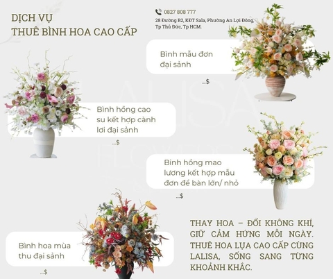 DỊCH VỤ CHO THUÊ BÌNH HOA LỤA CAO CẤP – GIẢI PHÁP TRANG TRÍ ĐẲNG CẤP CHO KHÔNG GIAN SANG TRỌNG