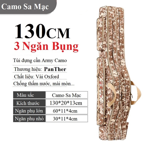 Túi Đựng Cần Câu Cá Army Camo Túi Đựng Cần Câu Đài Chống Thấm Nước Siêu Bền TDC11