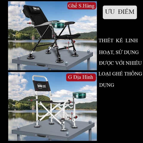 Bộ Pat Gắn Ghế Câu Đài BENNOU Xoay 360° Hợp Kim Nhôm Magie Hàng Không Cao Cấp DCC9