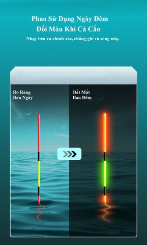 Phao Câu Đài Đổi Màu Tiểu Phượng Hoàng Phao Câu Cá Nano Chuyên Dụng Ngày Đêm Cao Cấp PC9