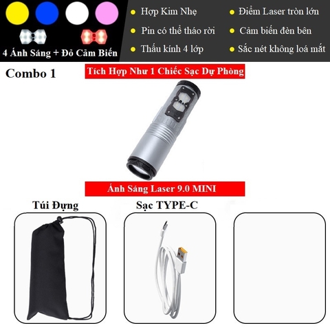 Đèn Pin Soi Phao Câu Cá 4 Màu Đa Chức Năng Tiện Dụng Đèn Pin Siêu Sáng Cao Cấp DCC8