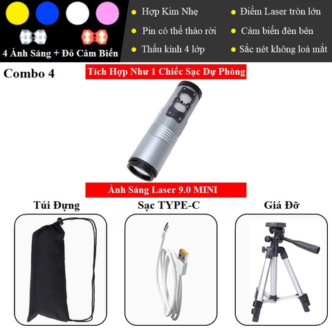 Đèn Pin Soi Phao Câu Cá 4 Màu Đa Chức Năng Tiện Dụng Đèn Pin Siêu Sáng Cao Cấp DCC8