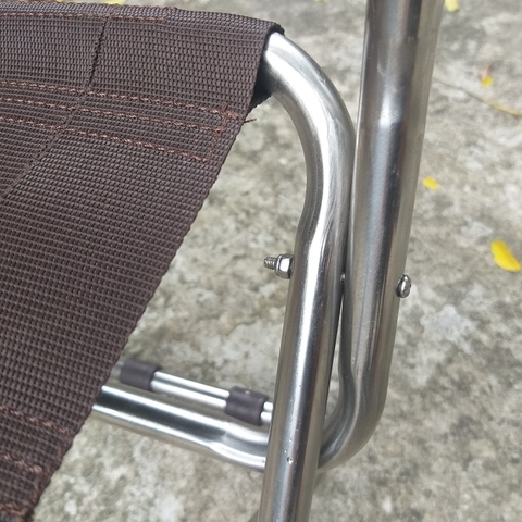 Ghế câu cá inox ghế xếp tựa lưng Inox siêu bền chịu tải cao