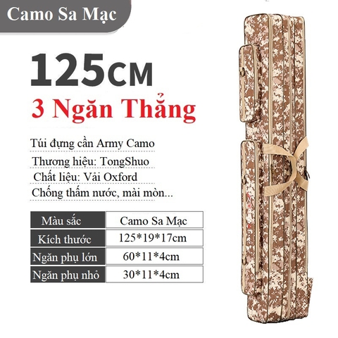 Túi Đựng Cần Câu Cá Army Camo Túi Đựng Cần Câu Đài Chống Thấm Nước Siêu Bền TDC11