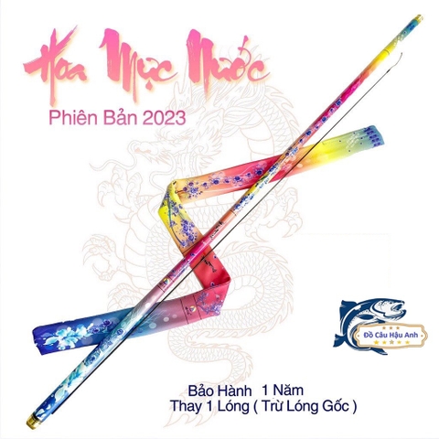 [Bảo Hành] Cần Câu Tay 6H Hoa Mực Nước Phiên Bản 2023 Cacbon Cao Cấp Kèm Ngọn Phụ CC15-2023