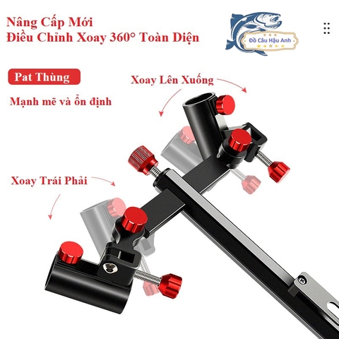 Pat Chống Cần Đôi, Pat Thùng Câu Đài, Pat Ghế Câu Đài Cao Cấp DCC15
