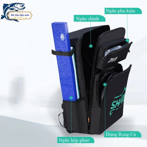 Balo Đựng Ghế Câu Đài SHARK, Túi Đựng Cần Câu Cá TDC1