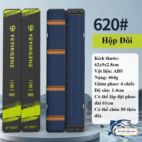 Hộp Đựng Phao Câu Đài Cao Cấp Hộp Đựng Phao 2 Lớp 62cm - 72cm Hoạ Tiết Trâu Đỏ Chép Đen HP5