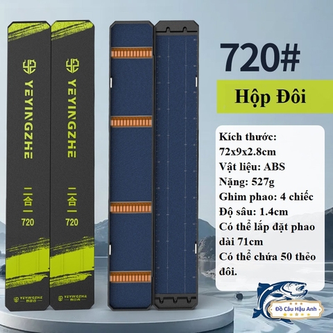 Hộp Đựng Phao Câu Đài Cao Cấp Hộp Đựng Phao 2 Lớp 62cm - 72cm Hoạ Tiết Trâu Đỏ Chép Đen HP5