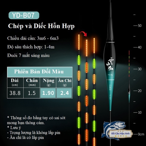 Phao Câu Đài Đổi Màu Tiểu Phượng Hoàng Phao Câu Cá Nano Chuyên Dụng Ngày Đêm Cao Cấp PC9