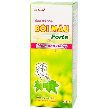 Siro bổ phế Bối Mẫu Forte Mom And Baby Tất Thành hỗ trợ giảm ho, đau rát họng, khản tiếng (125ml)