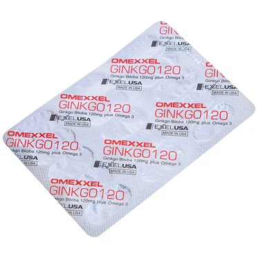 Viên uống Omexxel Ginkgo 120 Excelife hỗ trợ tăng cường tuần hoàn máu não, tốt cho tim mạch (30 viên)