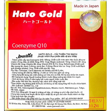 Viên uống Hato Gold Jpanwell hỗ trợ giúp trái tim khỏe mạnh (60 viên)