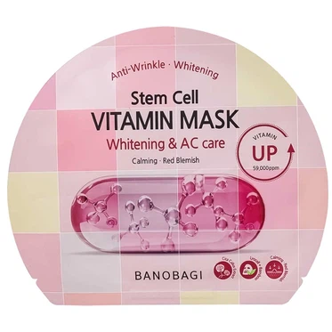 Mặt nạ Banobagi Stem Cell Vitamin Mask Whitening & AC Care hỗ trợ cấp ẩm và dưỡng sáng da cho da mụn (30g)