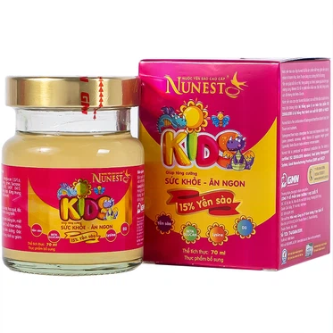 Nước Yến Sào Cao Cấp cho trẻ em Nunest Kids giúp tăng cường sức khỏe, giúp ăn ngon (4 hũ x 70ml)