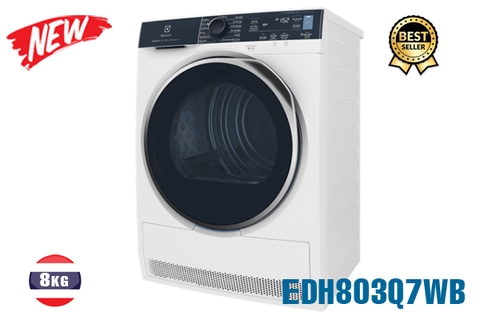 Máy sấy bơm nhiệt Electrolux 8 kg EDH803Q7WB