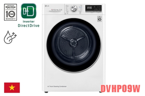 Máy sấy bơm nhiệt LG 9 Kg DVHP09W