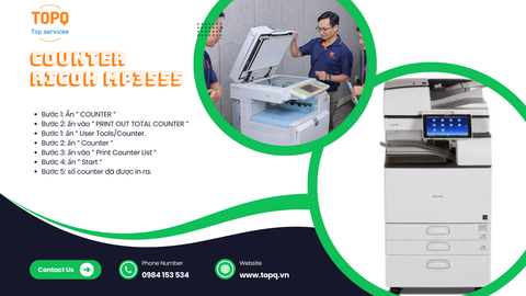 Hướng dẫn cách lấy counter máy photocopy Ricoh 3555