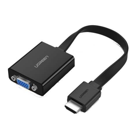 Cáp chuyển đổi từ HDMI sang VGA dẹt có Audio Ugreen 40248