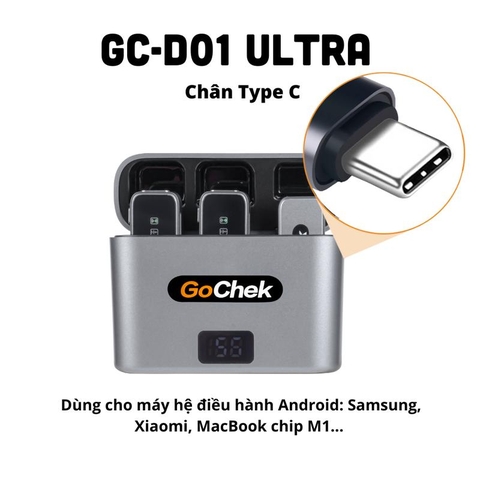Mic thu âm không dây Gochek D01 Chân Type C