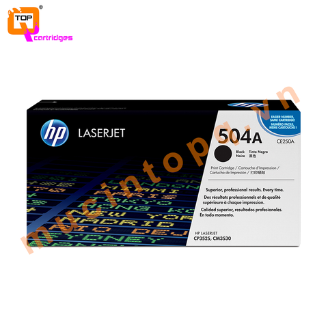 Hộp mực in laser màu chính hãng HP 504A - CE250A đen