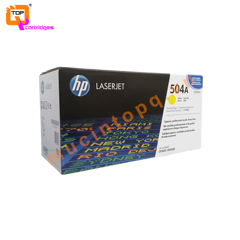 Hộp mực in laser màu chính hãng HP 504A - CE252A vàng