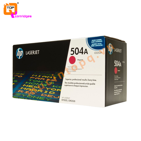 Hộp mực in laser màu chính hãng HP 504A - CE253A đỏ