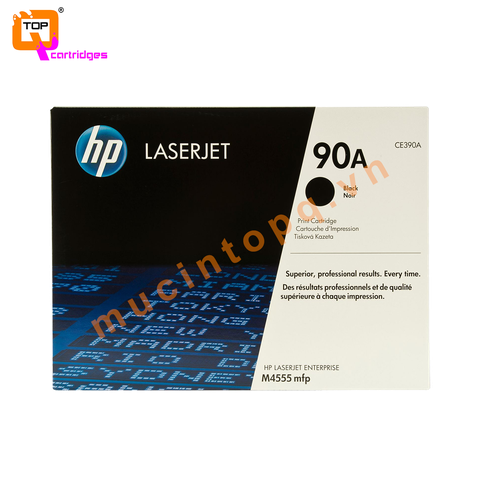 Hộp mực in laser trắng đen HP 90A - CE390A chính hãng