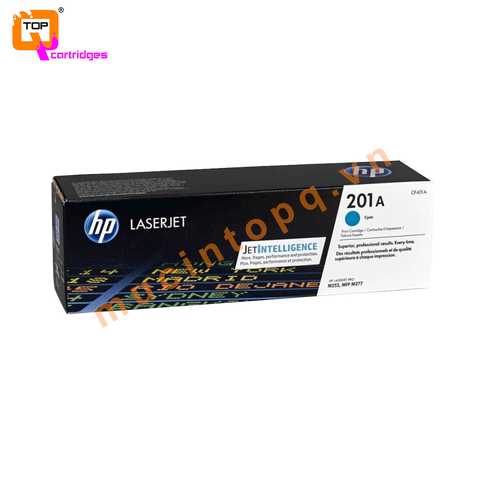 Hộp mực in laser màu chính hãng HP 201A - CF401A xanh