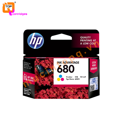 Mực in phun màu HP 680 - F6V26A chính hãng
