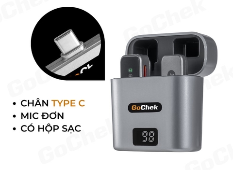Mic thu âm không dây Gochek GC-C01 Chân Type-C
