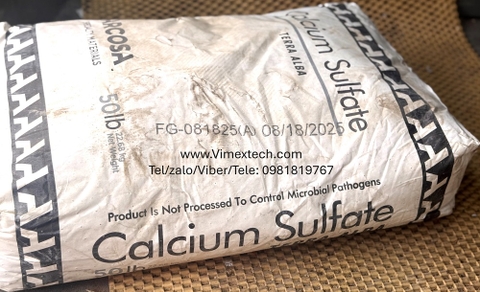 Canxi Sunfat (CaSO4)-Mỹ - TP -22,68kg - Tính chất, Ứng dụng trong Công nghiệp và Thực phẩm