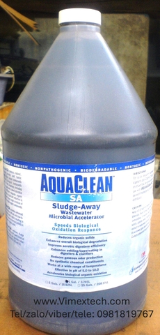 AquaClean SA) chế phẩm vi sinh xử lý bùn đáy ao/nước thải sinh hoạt, xuất xứ Mỹ