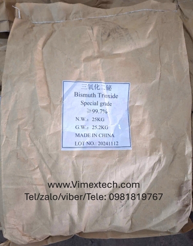 Bismuth Oxide (Bi₂O₃)-TQ-25kg- Tính Chất Lý Hóa và Ứng Dụng Công Nghiệp
