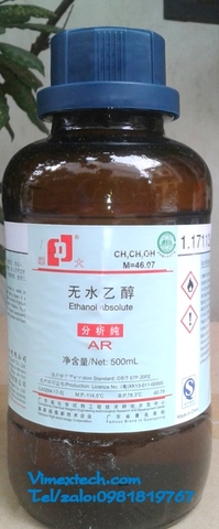 Ethanol absolute - C2H5OH - AR - China - 0,5L