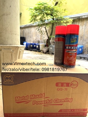 Bình xịt tẩy dầu mỡ khuôn nhựa QQ-71-Tẩy sạch dầu mỡ trong khuôn và các sản phẩm nhựa.