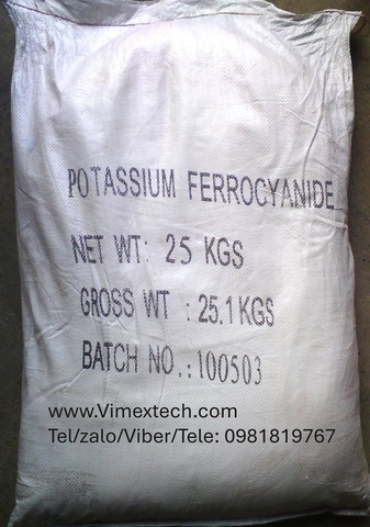 Kali feroxyanua - K4Fe(CN)6 - TQ - CN - 25kg.