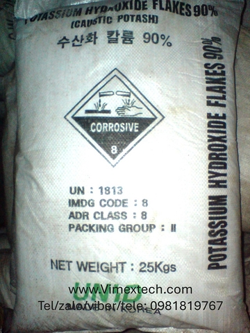Kali hydroxit - KOH - Hàn quốc - Công nghiệp - 25kg
