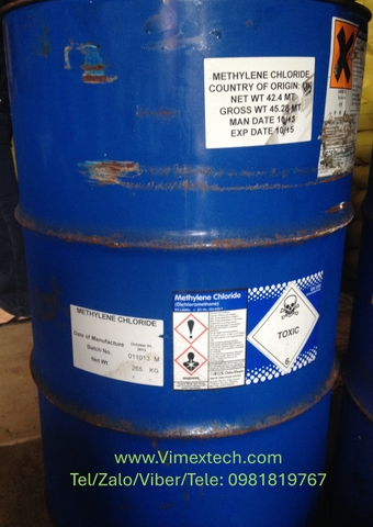 Metylen clorua - Diclometan - CH2Cl2- TQ - Công nghiệp - 270kg - Tính chất hóa lý và ứng dụng của nó