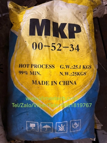 MKP — Monopotassium Phosphate (Kali Dihydrogen Phosphate)-00-52-34-TQ-CN-25kg- tính chất lý hóa và ứng dụng của nó
