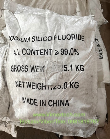 Natri hexafluorosilicat - Na₂SiF₆ - TQ- CN - 25kg - tính chất hóa – lý và ứng dụng công nghiệp