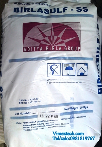 Natri sunphit - Na2SO3 -Thái lan - Công nghiệp - 25kg - Tính chất hóa lý và ứng dụng trong công nghiệp