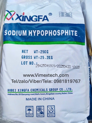 Natri hypophotphit-NaH2PO2-TQ-CN-25kg-Tính chất hóa học và ứng dụng.