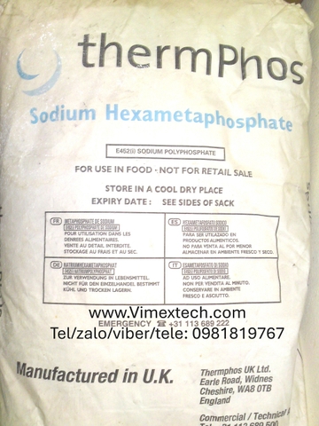 Natri hexametaphosphate (SHMP – Sodium Hexametaphosphate)