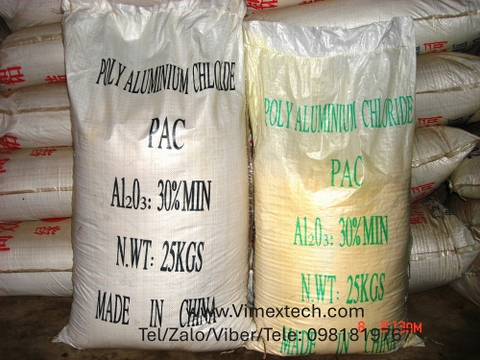PAC vàng chanh (spray dried) 31%-TQ-25kg- Tính chất lý hóa của nó, so sánh với PAC roller 31 trong các ứng dụng làm trong nước sinh hoạt và thải