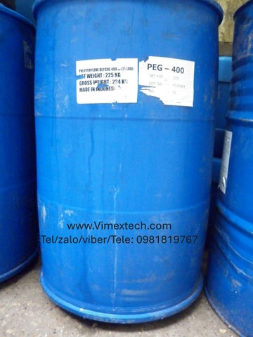 PEG400-Mailai-CN-225kg-Tính chất lý hóa và ứng dụng của nó