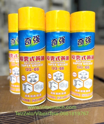 QQ-66 -MULTI-PURPOSE SUPER GREASE-Bình xịt mỡ bôi trơn-TQ-500ml